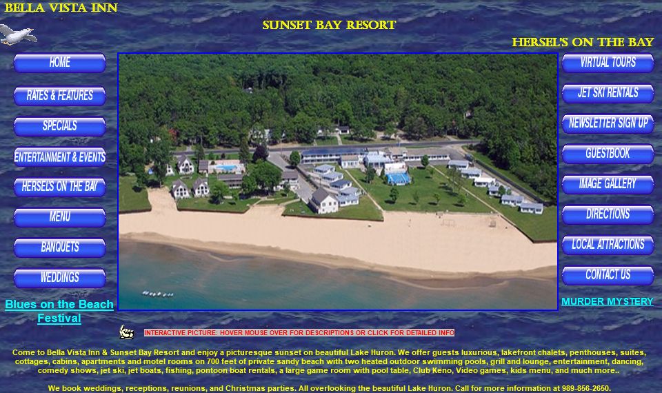 Sunset Bay Resort (Surf & Sand Beach Motel) - 2007 Website Home Page